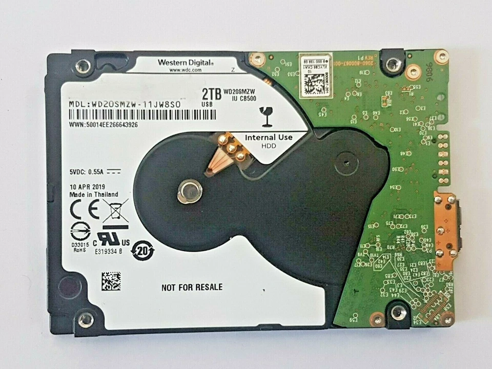 WD20SMZW-11JW8S0 SN WXE1Axxxxxxxx 10 APR 2019 Thailand - Bild 1 von 1