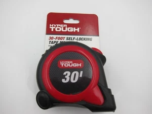 Cinta métrica autobloqueante Hyper Tough 30 pies hoja automática roja NUEVA - Imagen 1 de 2