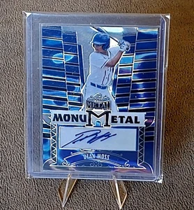 2024 Leaf Metal Baseball Monumetal Dean Moss MM-DM3 Blue Auto #d 14/15 - Picture 1 of 3