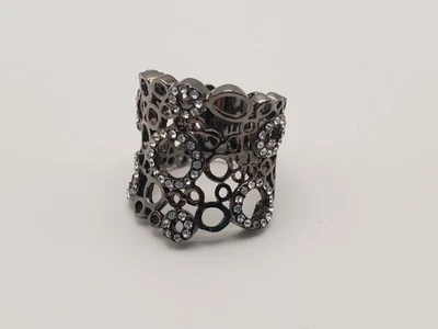 Anillo Banda Hematita Ancha Park Lane Ovation Con Mini Círculos de Cristal Talla 7 Nuevo Sin Etiquetas Foto 1 de 4