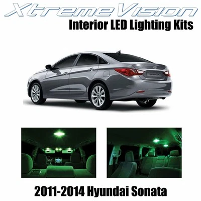 Светодиодные лампы для салона XtremeVision для Hyundai Sonata 2011-2014 (8 шт.) зеленые - Изображение 1 из 4