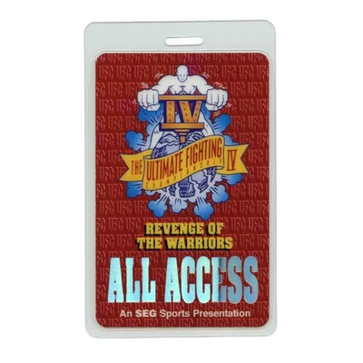 De colección UFC 4 All Access Credential Pass 1994 Royce Gracie Dan Severn MMA Otto SEG Foto 1 de 4
