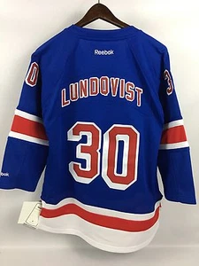 NWT Kids HENRIK LUNDQVIST New York Rangers Premier Blue Youth Jersey - L/XL - Picture 1 of 10