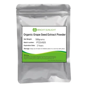 Organic Grape Seed Extract Powder OPC 100% Pure Grapeseed Flour 500g - Picture 1 of 2
