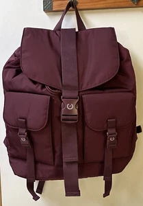 Victorias Secret Pink Cargo Backpack Nylon Book Bag Travel Bag Wild Rose BNWT - Picture 1 of 11