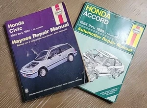 Honda Civic 1984-1991 Haynes repair manual 42023 & 42011 Honda Accord 1984-1989 - Picture 1 of 4
