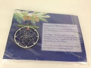 WEIHNACHTEN TRAUMFÄNGER FEDER NORMAL 4" SET 3 INDIAN LEGEND DREAMCATCHER NEU - Bild 1 von 1