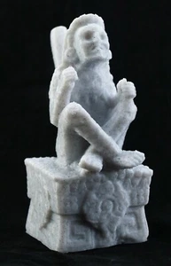 Silbato de Muerte Azteca Xochipilli Dios del Éxtasis Arte y Música Mármol Blanco PLA 3D - Imagen 1 de 9