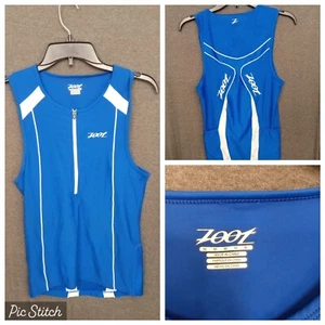 Zoot Cycling Wind Vest Medium 1/2 Zip Blue - Picture 1 of 6