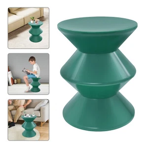 Green Side Table, PET Sofa Side Table, Modern Round End Table for Indoor Use - Picture 1 of 17