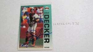 1993 Fleer Steve Decker signed BASEBALL CARD - Picture 1 of 3