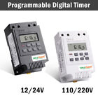 Programmable Digital Timer Switch Time Relay Control 12-220V DC Din Rail