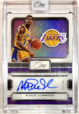 2022-23 Panini One and One Magic Johnson Team Titan Signatures Auto/Autograph 49