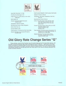 Página de recuerdo de USPS serie cambio tasa de gloria antigua #94G2 - Imagen 1 de 1