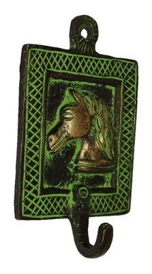 Horse Design Antique Style Handmade Brass Towel Cloth Key Wall Hook Hanger Gift - image 1 of 4