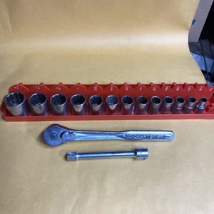 Vintage V Series 1/2 Inch ,13 Sockets, Ratchet And Ext.7/16-1 1/4 Craftsman - Picture 1 of 16