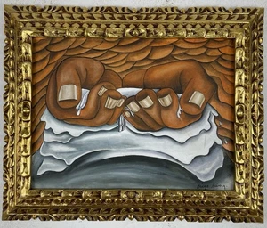 Diego Rivera Oil On Canvas (Handmade) signed and Framed - Picture 1 of 8