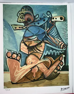 Pablo Picasso Lithograph 21/250 Embossed Paper. S.P.A.D.E.M Paris signed - Picture 1 of 5