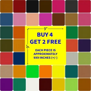Self-Sticking Adhesive Felt Squares 9x9 Inch - 48 colours Build a 6 Sheet Pack - Picture 1 of 99