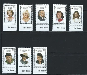 Antiqua/Barbuda Sc 1040-47 Entertainers, Elvis, John Lennon, John Wayne, etc. - Picture 1 of 11