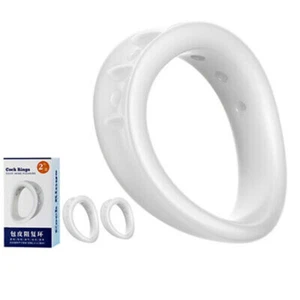 2 pz elasticizza pene riutilizzabile - manica - cintura - esaltatore - pene - anello estensore per uomo - Foto 1 di 7