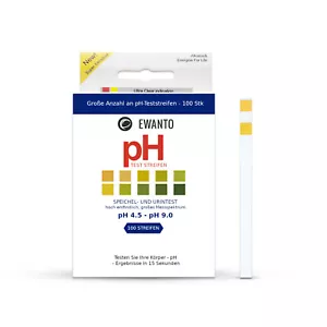100 EWANTO pH-Teststreifen Indikator Speichel und Urintest 1x 100 Pack TS-1 - Bild 1 von 6