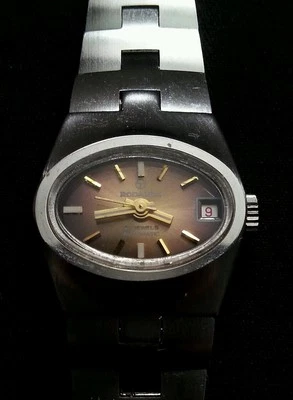 Rodania automatic ladies watch 21 jewels stainless steel band Swiss - Image 1 of 4