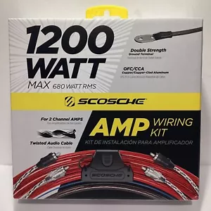 Scosche 1200 Watt Verstärker Kabelsatz 2 Kanal KPA6CC Brandneu Versiegelt Kit - Bild 1 von 3