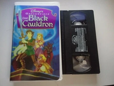 Walt Disney's Clamshell Case VHS Home Video The Black Cauldron Masterpiece Foto 1 de 2
