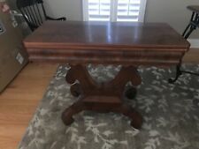 Antique empire style walnut and burl 