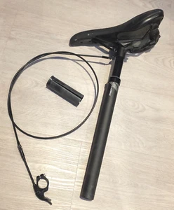 RSP Plummet Remote Stealth Dropper Seatpost + Carrera Bike Seat Bicycle Adaptor - Picture 1 of 24