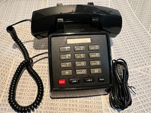 Radio Shack Corded Telephone 2 Line Push Button ET-181 Black Dementia Alzheimers - Picture 1 of 3