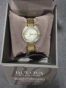 Orologio Bulova Donna Classico Quarzo Gemmato Acciaio Inox Oro 98R298 - Foto 1 di 3