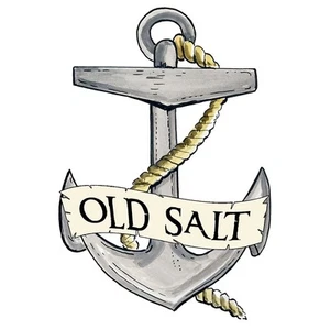 Decal Vinyl Sticker "Old Salt" - Anchor Made in USA - Picture 1 of 1