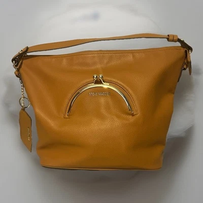 Grande Marrón Mostaza Steve Madden Bolso de Hombro Monedero con Cartera Foto 1 de 4