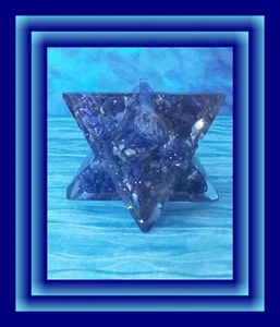 LAPISLAZZULI MERKABA, 100MM Orgone Merkaba con Lapislazzuli, Cristallo Merkaba - Foto 1 di 4