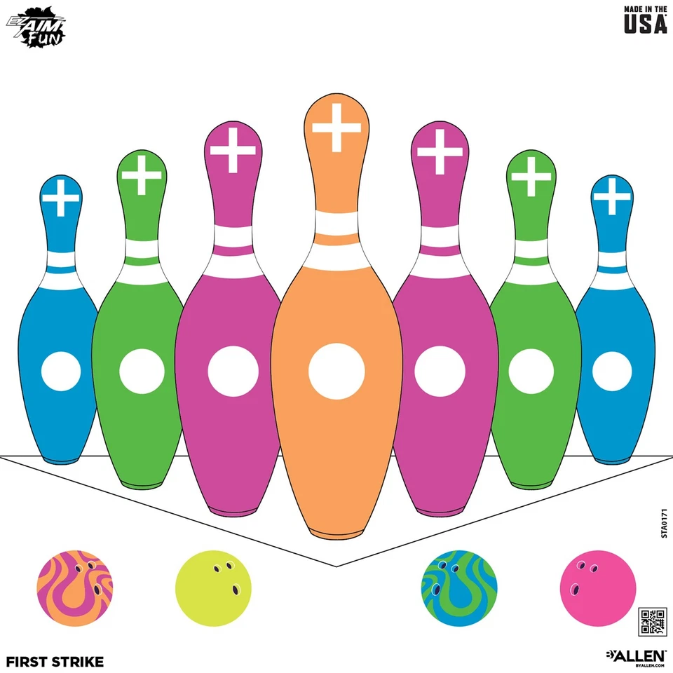 Allen, Triggering More Fun EZ Aim, Paper Target, Pacote com 9, 12"x12", Cores Sortidas - Imagem 1 de 1