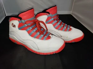 8.5 Nike Air Jordan Retro 10 CHI City Pack Chicago Red White Shoes - Picture 1 of 6