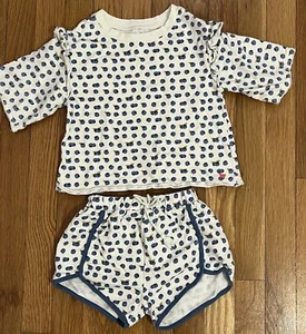 PINK CHICKEN NEW YORK GIRLS SZ 6 Blueberry Top & Shorts EUC - Picture 1 of 9