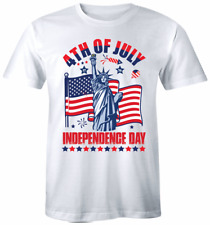 4th Of July Independence Day T-Shirt Patriotic Us Flag Statue of Liberty Tees