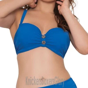 Traje de baño Curvy Kate Luau Love acolchado balcón bikini top mar profundo CS1911 - Imagen 1 de 3