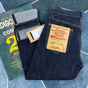 14oz Heavy Raw Denim Indigo Japanese Selvedge Loose Straight Workwear Jeans - Picture 1 of 33
