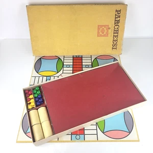 Parcheesi Deluxe Board Game 1975 Selchow & Righter Complete - Picture 1 of 19