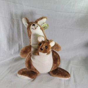 Vintage Kangaroo Baby Joey Plush Stuffed Animal World of Smile 1990 With Tag - Picture 1 of 8