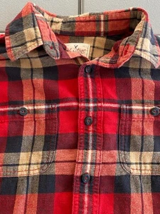 American Eagle Outfitters Heritage Flannel long Sleeve Shirt Size Medium Plaid - Picture 1 of 5