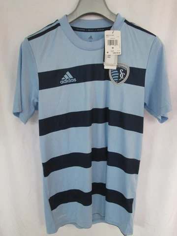 NWT Men's ADIDAS Sporting Kansas City FC Home Blue MLS Soccer Jersey Size M Cover