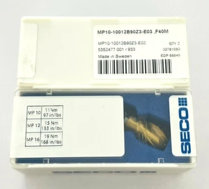 SECO MINIMASTER CARBIDE HEAD MP10-10012B90Z3-E03,F40M NEW 2 pcs. - Picture 1 of 2