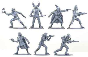 Airfix "Star Wars" Spacemen - 14 figures in all 7 poses - 1980s - mint - Picture 1 of 1