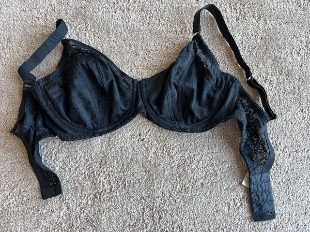 Новый $225 La Perla черный кружевной бюстгальтер регулируемые ремни Италии размер США 32E(DD) - Изображение 1 из 4