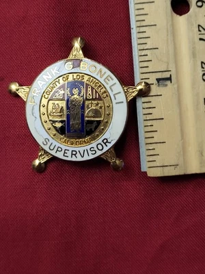 Insignia billetera Entenmann sello supervisor del condado de Los Ángeles Foto 1 de 4